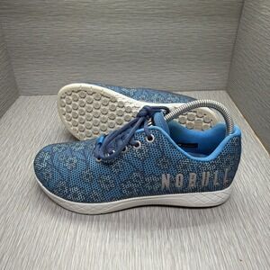 NOBULL Women's Trainer Sneakers Blue Spring Floral SuperFabric Size 8.5